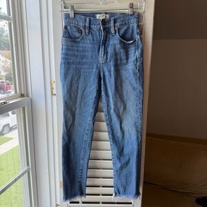 Madewell 23P The Perfect Vintage Light Blue Cropped/Ankle Skinny Jeans